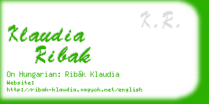 klaudia ribak business card